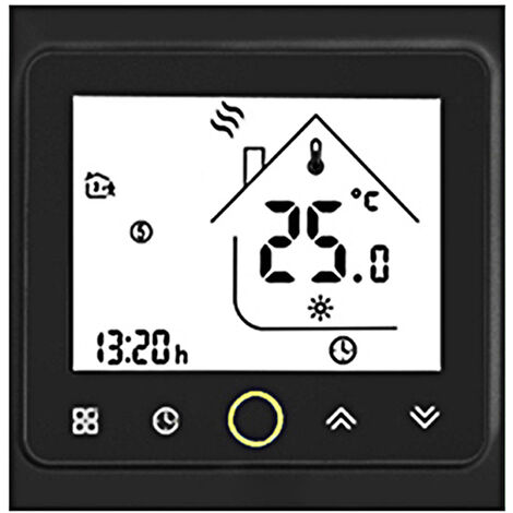 Termostato inteligente Controlador de temperatura Intellight 5A Termostatos de caldera de agua / gas para el hogar Sin Wi-Fi - Negro