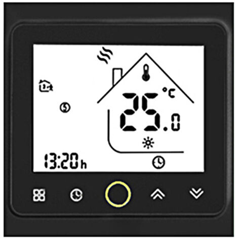 Termostato inteligente Intellight 5A para calderas de agua/gas, sin Wi-Fi – Negro