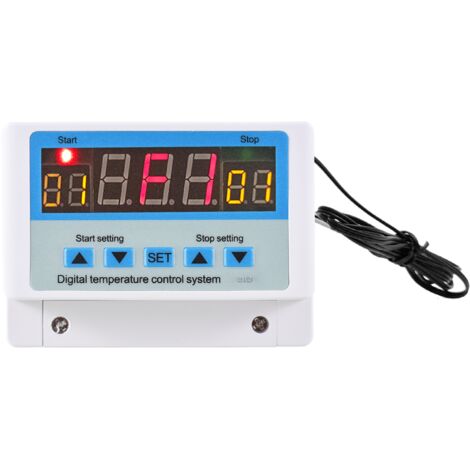 Termostato inteligente LED de 10 A/CA 110-220 V, controlador digital de temperatura, control de calefacción y refrigeración con sensor.