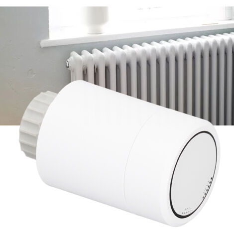 Termostato inteligente para válvula de radiador TZRV-1 M30x1.5 mm para regulación de temperatura mediante aplicación Zigbee.