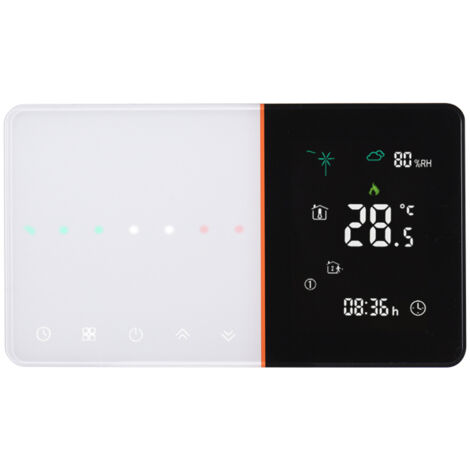 Termostato inteligente programable Wi-Fi, 5+1+1 periodos, 95-240 V, control por voz, pantalla LCD retroiluminada, compatible con calefacción eléctrica y electrodomésticos resistentes a la intemperie.