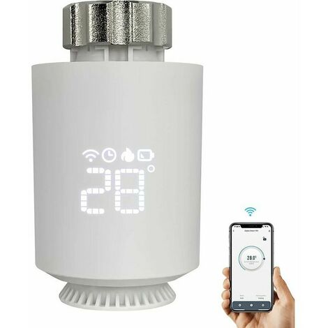Termostato Inteligente, Termostato, Válvula Calefactora, Termostato, Radiador Calentador Digital Programable, WiFi Ampliable, Ahorro de Costos de Calefacción, Fácil Instalación