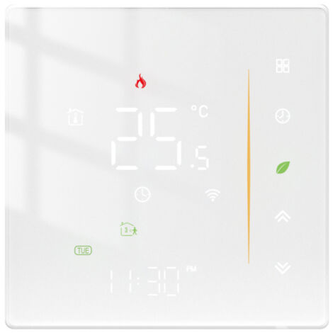 Termostato inteligente Tuya ZigBee con pantalla digital, compatible con calentadores eléctricos/de agua y calderas de gas/agua. Funciona con Google Assistant.