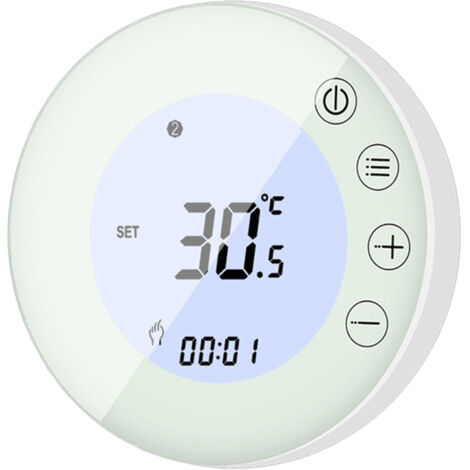 Termostato inteligente Wi-Fi con pantalla LCD, calefacción por radiadores, control por aplicación, temperatura programable, digital