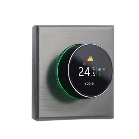 Termostato inteligente WiFi con pantalla a color, termostato giratorio para calefacción con retroiluminación, ajuste de temperatura, sensor y temporizador, calibración de temperatura.