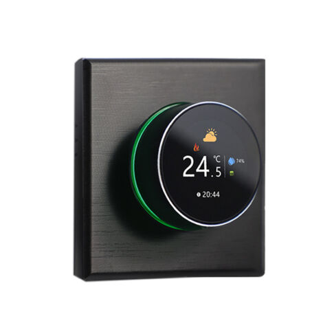 Termostato inteligente WiFi con pantalla a color, termostato giratorio para calefacción con retroiluminación, ajuste de temperatura, sensor y temporizador, calibración de temperatura.