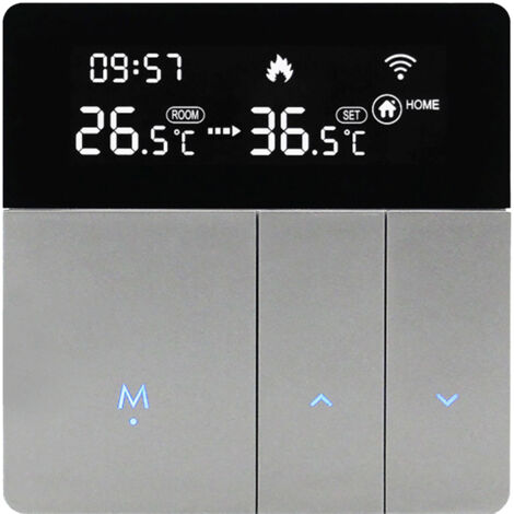 Termostato inteligente WiFi para radiadores  Pantalla LCD  Control app y voz  Temperatura constante programable  Anticongelante  Ahorro energía