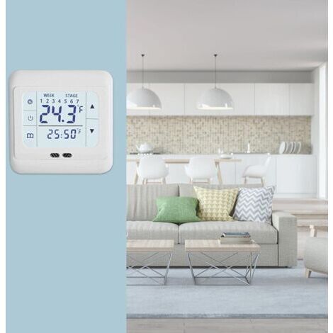 Termostato intelligente CCYKXA con schermo LCD, programmabile per il controllo della temperatura ambiente di caldaie domestiche a parete e a pavimento.