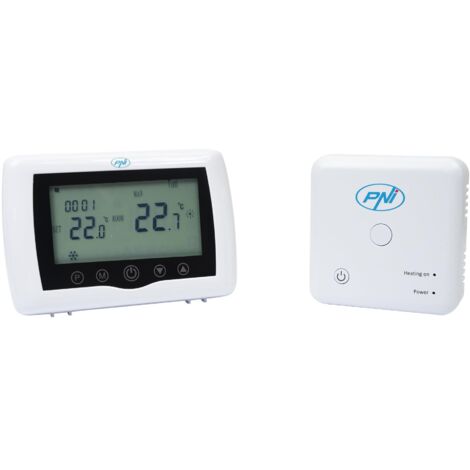 Termostato intelligente PNI CT36 PRO wireless, con WiFi, controllo tramite APP Internet TuyaSmart, per impianti termici, riscaldamento e raffrescamento in modalità inverno ed estate