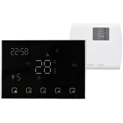 Termostato intelligente programmabile, touchscreen LED, compatibile con Google Home, per riscaldamento elettrico, termostato connesso