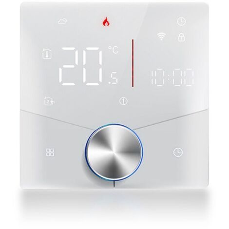 Termostato intelligente WiFi Eosnow Tuya, controllo vocale, digitale, programmabile, settimanale, con pulsante di controllo della temperatura e luce variabile per riscaldamento elettrico, compatibile 
