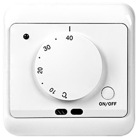 Termostato mecánico manual no programable de 230 V, controlador de temperatura ambiente, termostatos para calefacción por suelo radiante con función anticongelante de 5 a 40 ℃.