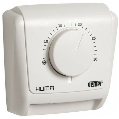 Termostato mecánico Vemer Klima 3 para montaje en pared con membrana de gas VE019600