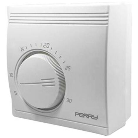 Perry 1TITE002 termostato elettronico incasso 2 moduli Estate-Inverno  compatibile per serie Bticino e Vimar alimentazione 230V