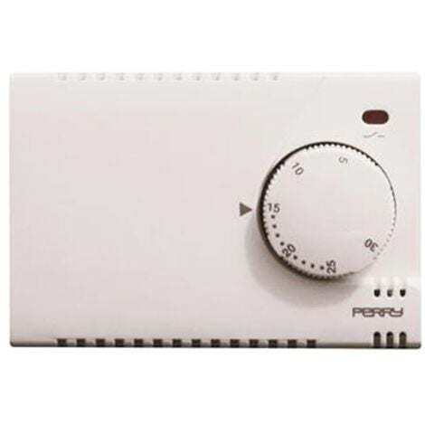 Termostato rotella parete batt. bianco - 02900.1