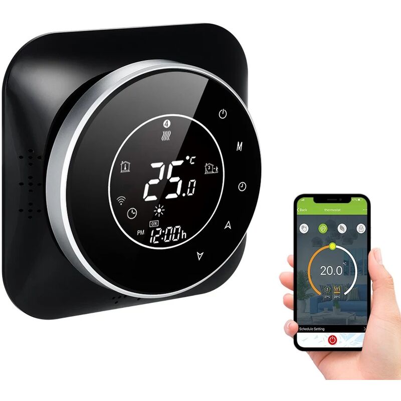 

Termostato inteligente con Wi-Fi de 95-240 V, termostato programable 5 + 1 + 1 Seis periodos