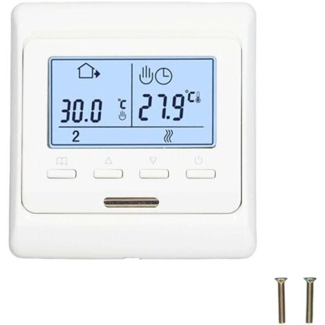 Termostato programable de 16 A para suelo radiante eléctrico, termostato digital para suelo radiante eléctrico.