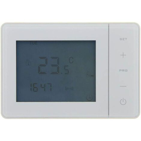 Termostato programmabile cablato, bianco