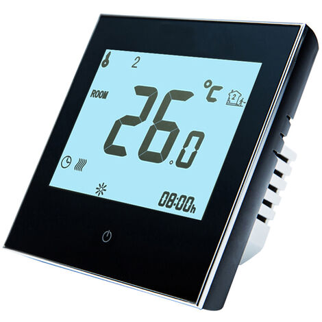 Termostato programmabile domestico con WiFi per caldaia acqua/gas Touchscreen intelligente Termostato solo calore con app e controllo vocale per sostituzione 95-240V per Amazon Echo Google Home Tmall