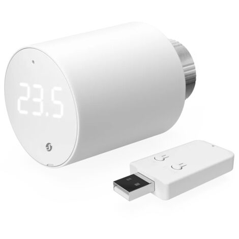 Termostato Radiatore Bluetooth Shelly Blu TRV con Gateway Gen3, Controllo tramite App, Vanne Rotativa Wireless Wi-Fi e Bluetooth, Pacchetto Singolo