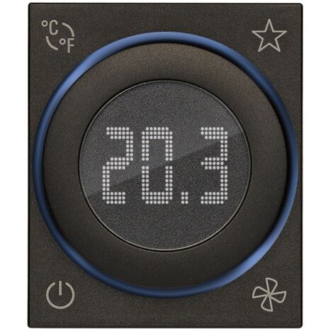 Termostato rotella 2M nero serie Linea vimar 30471.G
