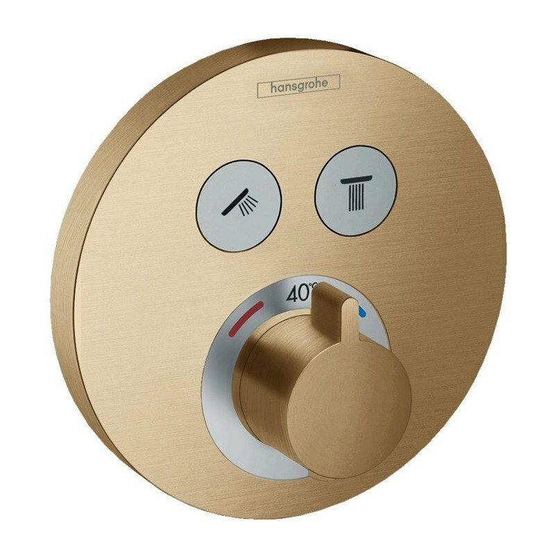 

Hansgrohe - Termostato ShowerSelect S para instalación empotrada 2 funciones, bronce cepillado