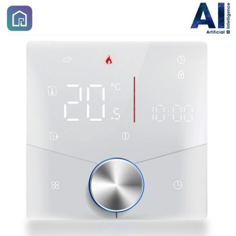 Termostato Smart WiFi Beca BHT-009GBLW-AI con Intelligenza Artificiale  Bianco
