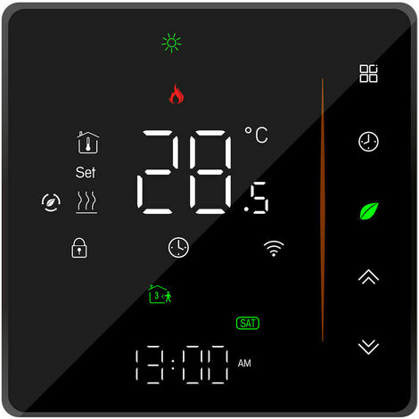 Termostato Smart WiFi Regolatore di temperatura programmabile settimanalmente Supporta il controllo touch/App mobile/Controllo vocale Compatibile con Alexa/Google Home, per la cucina