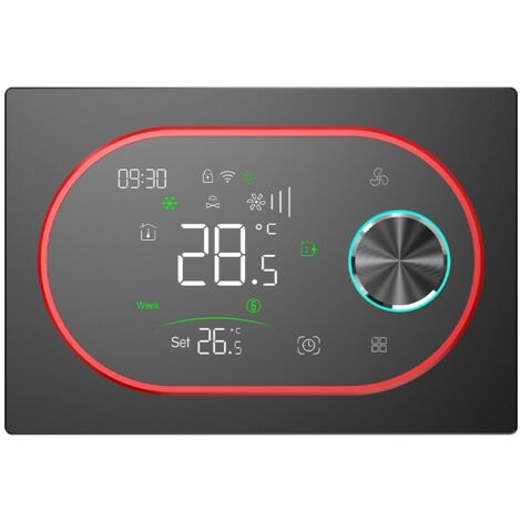 Termostato Smart Zigbee Beca BAC-9000ELZB Expert4house Edition  Nero e Rosso
