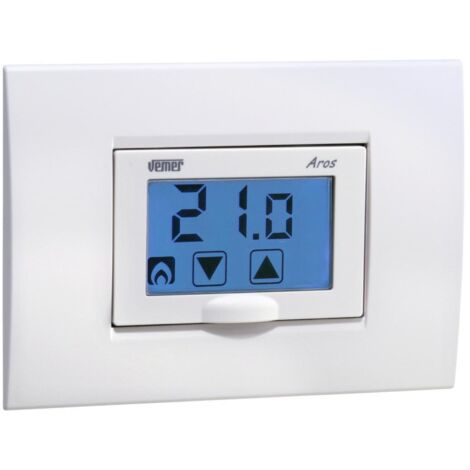 Termostato touch a incasso vemer aros, a batteria, vem ve458600