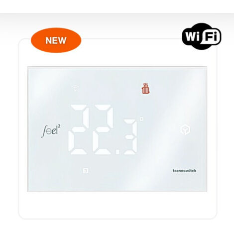 Termostato Touch Programmabile Da Parete Wi Fi ( TECNOSWITCH cod. TE045WB )