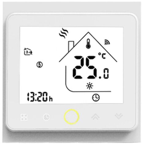 Termostato Wi-Fi Programmabile Bianco Per Riscaldamento Bianco