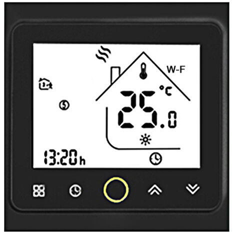 Termostato Wi-Fi Smart Termostato Controllo APP 5A Compatibile con Alexa/Google Home Termostati per Caldaia Acqua/Gas per la casa -- Nero BHT-002-GCLW