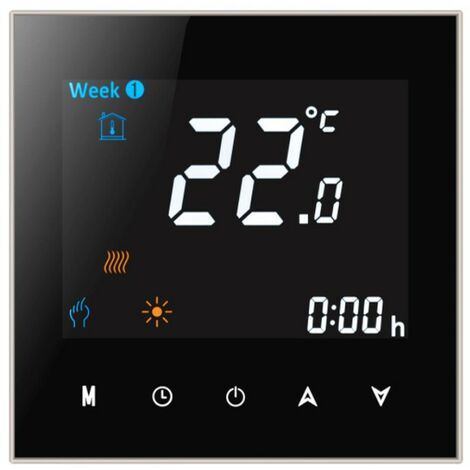 Termostato WiFi Beca BAC-2000ALW Fan Coil  Nero