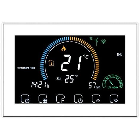 Termostato Wi-Fi Programmabile Bianco Wireless per Riscaldamento - Ledkia