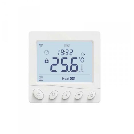 Termostato WIFI Con Bottone Protocollo WIFI 2.4G TUYA, Smart Life Quadrata Compatibile Con Scatola 502 Riscaldamento Caldaia a Gas Bianco 5A 95-240V IP20
