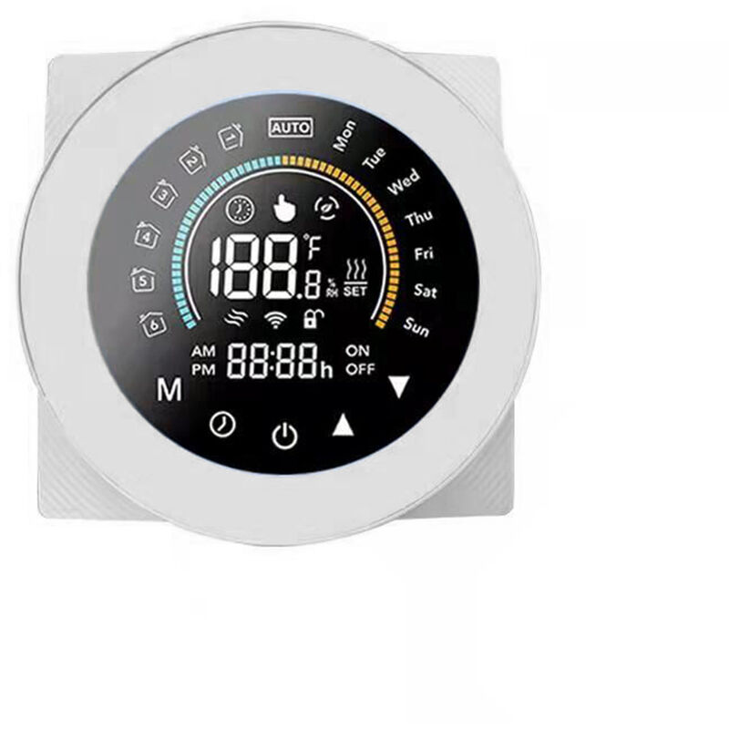 SALCAR Termostato Wi-Fi T5W – Intelligente, Programmabile Da Parete Con Umidità, Compatibile Con Alexa E Google Home