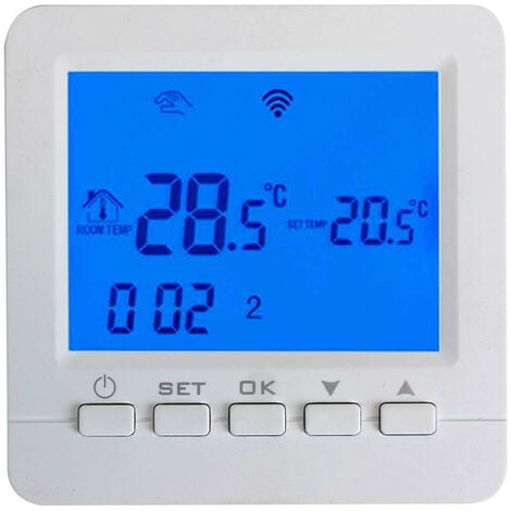 Termostato inteligente para caldera de gas, termostato de calefacción  conectado WiFi programable, termostato de ambiente compatible con Alexa y  Google Home : : Bricolaje y herramientas