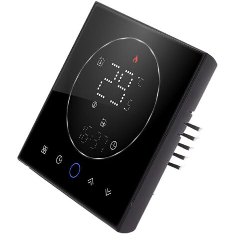 Termostato wireless intelligente Eosnow per la casa, programmabile con precisione per caldaia a parete, AC95-240V, quadrato nero