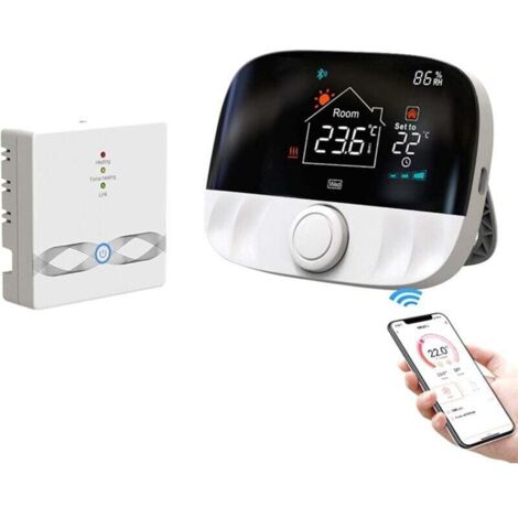 Termostato wireless Tuya WiFi per riscaldamento acqua e caldaia a gas, compatibile con Alexa Google