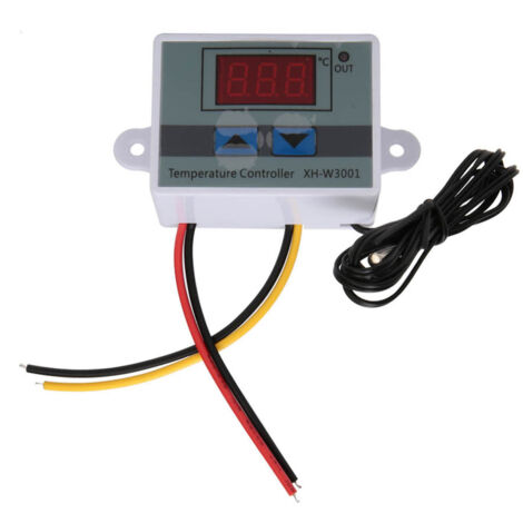 Termostato XH-W3001: controlador digital de temperatura con sensor impermeable.