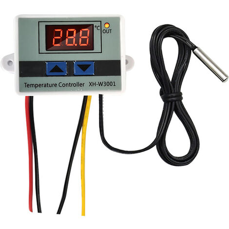 Termostato y programador de temperatura pequeño termostato digital, interruptor de control de temperatura inteligente, inicio diferido, termostato de protección de conexión inversa, XH - w3001, DC12V
