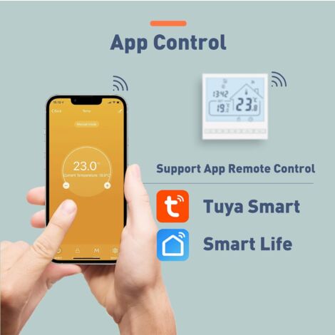 Termostatos inteligentes Termostato de calefacción Termostato de ambiente Termostato WiFi Termostato para calefacción de agua Calefacción por suelo radiante Compatible con Alexa, Google 3A TOL47 Ulism