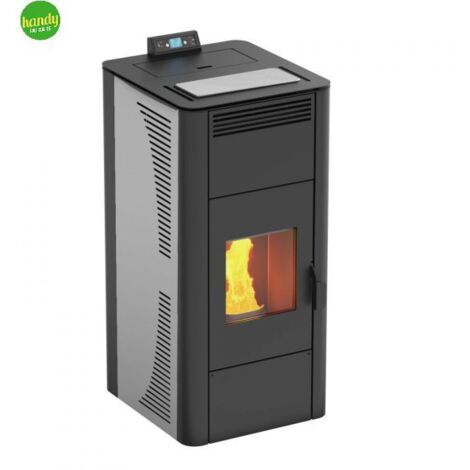 Termostufa a pellet modello therat 24 kw grigio - a+ MAGMA