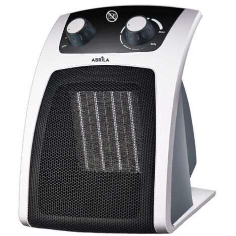 Termoventilador ceramico 2000w blanco/negro ventilador/calor 2potencias 3funciones termost.reg. antivuelco 23x19x17 cm