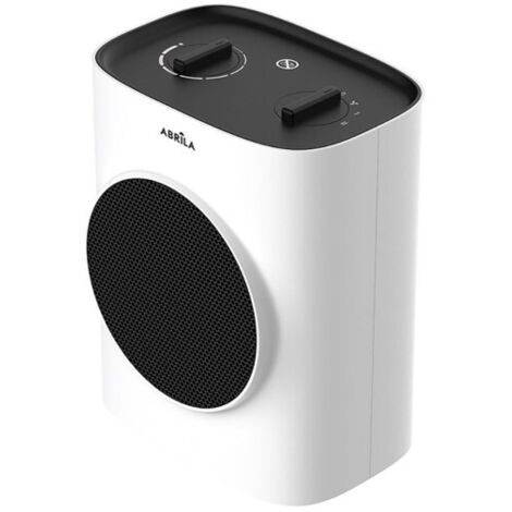 Termoventilador Cerámico Chipre Blanco/Negro 1500W 2 Potencias 3 Funciones Antivuelco Termostato (21,5x17,5x12,8cm)