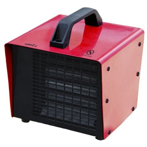 Termoventilador Cerámico PTC Industrial Chopo Rojo 3000W 3 Potencias Termostato (26x23,5x23,5cm)