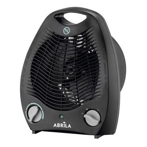 Termoventilador Electrico 2000w Negro Termostato Reg. 2Potencias 29,5x21,9x13,1cm