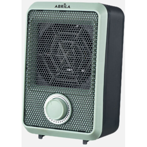 Termoventilador Eléctrico ABRILA Carpe 600W con Termostato Regulable, Protección de Seguridad y Sistema Antivuelco para Hogar u Oficina, Color Verde/Negro