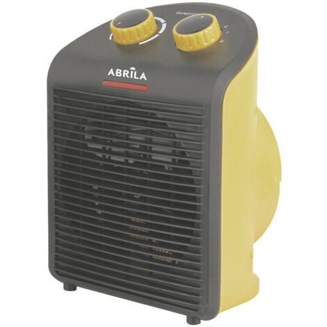 Termoventilador Eléctrico Croacia Amarillo/Negro 2000W 2 Potencias 3 Funciones Antivuelco (26x20x14cm)